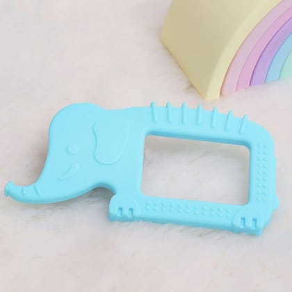 Tiny Bites Safari   Cute Baby Silicone Teether - Elephant