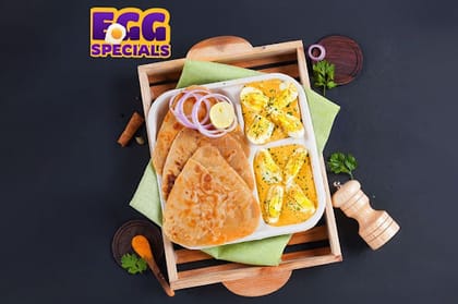 Mughlai Egg Curry With Paratha Lunchbox