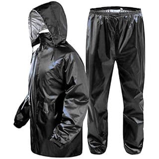 Rain Coat for Men Waterproof Raincoat with Pants Polyester Rain Coat For Men Bike Rain Suit Rain Jacket Suit Mobile Pocket with Storage Bag - SIZE- Medium (M)