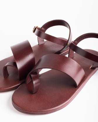 Diagonal Strap Sandals-3