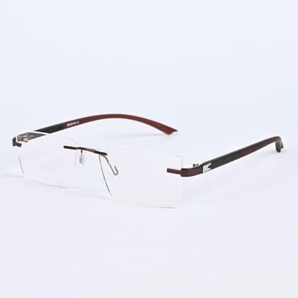 EyeJack Infinite Brown Rimless Eyeglasses for Men & Women (BG98104GE1133-C8)