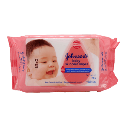 Johnson's Baby Skin Care Wipes, 20 Pcs