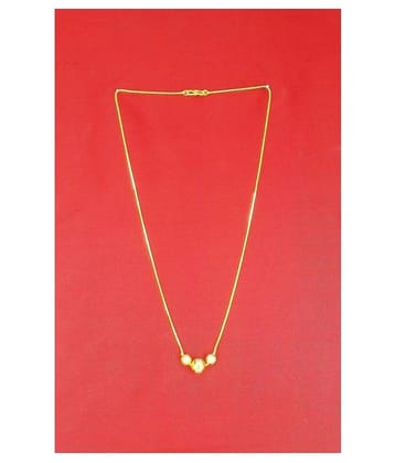 SONI JEWELLERY gold plated necklace for women & girls 18 inch length Gold-plated Plated Brass Necklace - Golden