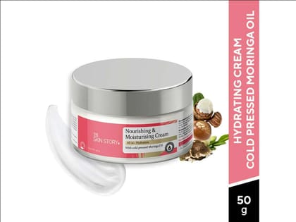 Moisturizing Face Cream 24Hrs Hydration, Non-Oily With Wheat Protein, All Skin Types (50 GM)