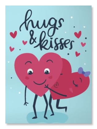 Hugs & Kisses - Valentine Special-Without Frame