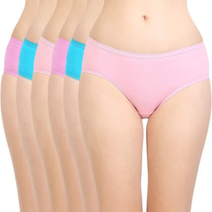 Bodycare women's combed cotton assorted Hipster Panty Pack of 6 ( 26C )