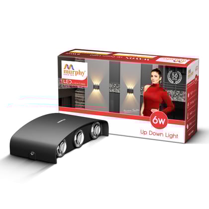 Murphy 6W LED Sixer Up & Down Light-Warm White / Pack of 1