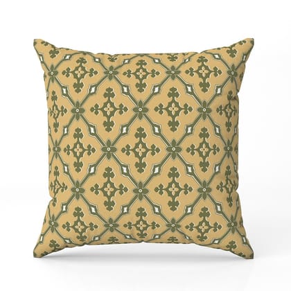 Damask Pattern-Canvas Cushion / 16x16 / without