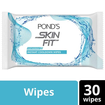 Pond's Skin Fit Post Workout Instant Cooldown Wipes, 30 Pieces