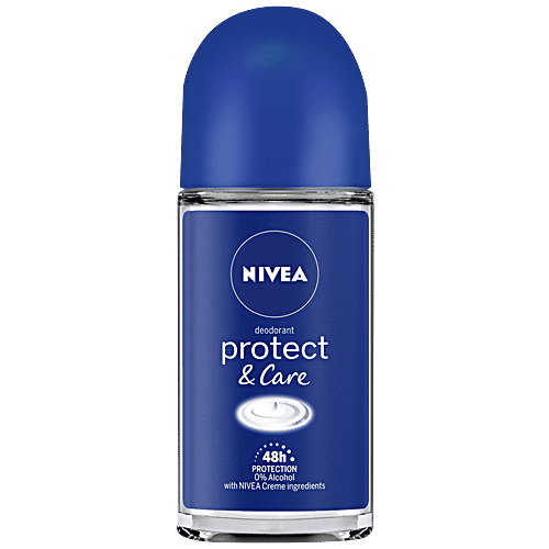 Nivea Women Deodorant Roll On - Protect & Care, Non-Irritating & 48h Protection - 50 ml