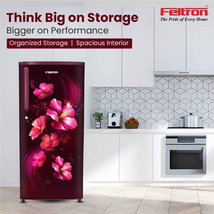 Feltron 230 Ltr 2 Star Direct Cool Refrigerator (Wine Flower Texture)