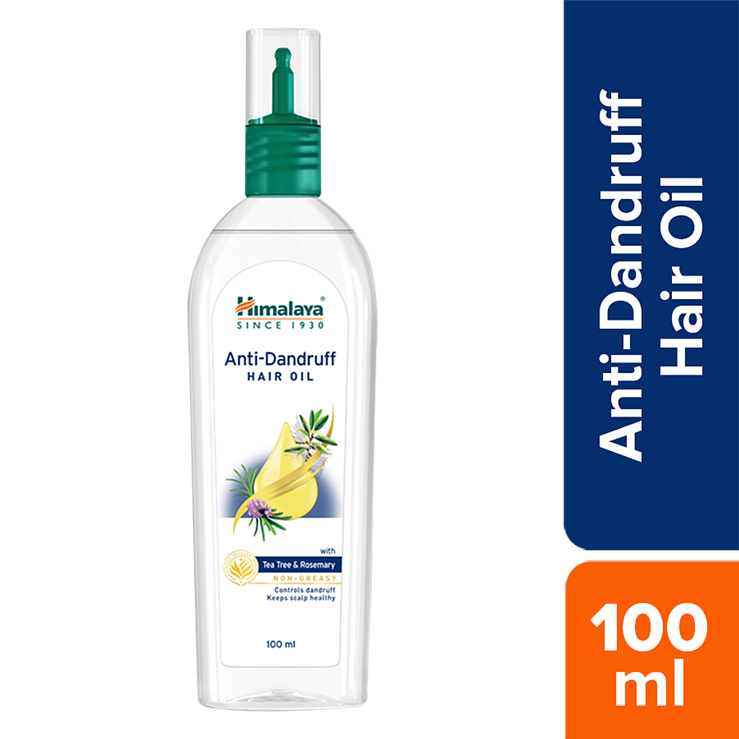 Himalaya Anti-Dandruff Hair Oil - Controls Dandruff & Keep Scalp Healthy, With Tea Tree & Rosemary, 100% Herbal Actives, Non-Greasy, 100 ml