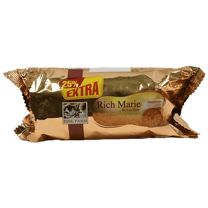 Bisk Farm Biscuits - Rich Marie, Light & Crunchy, Teatime Snack, 80 g Pouch