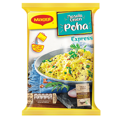 Maggi Masala Onion Poha Express, Ready To Eat In 4 Minutes, 65 G Pouch
