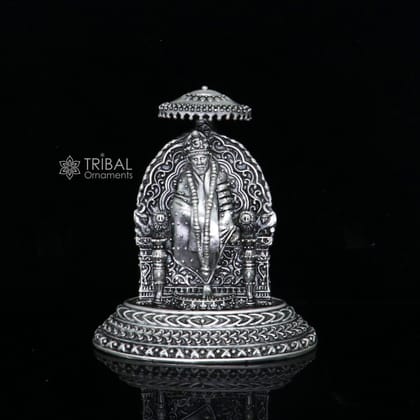 925 sterling silver handmade Divine Hindu idol deity SIRDI Sai Baba statue divine Statue Sculpture figurine puja article gifting art702