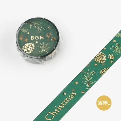 BGM Washi Tape Christmas Limited Edition - Pine Cones