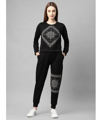 Rigo Black Cotton Printed Tracksuit - Pack of 1 - S