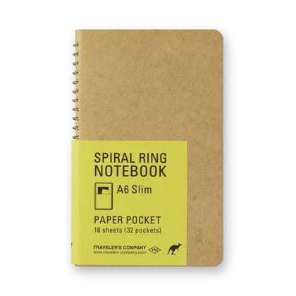 TRC SPIRAL RING NOTEBOOK (A6 Slim) Paper Pocket