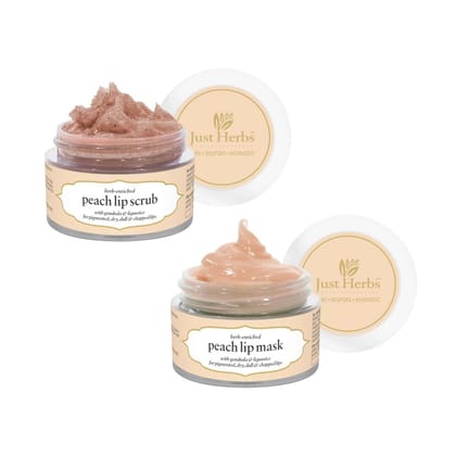 Herb Enriched Lip Scrub & Mask Duo 15 g peach_combo