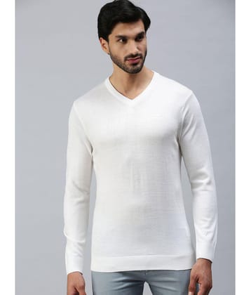 98 Degree North - White Acrylic Mens Pullover Sweater ( Pack of 1 ) - None