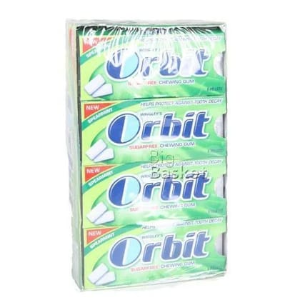 Orbit  Spearmint Sugarfree Chewing Gum, 32 Pcs