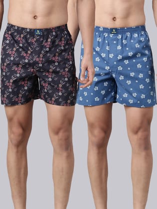 2 Pack Printed Cotton Boxer-M