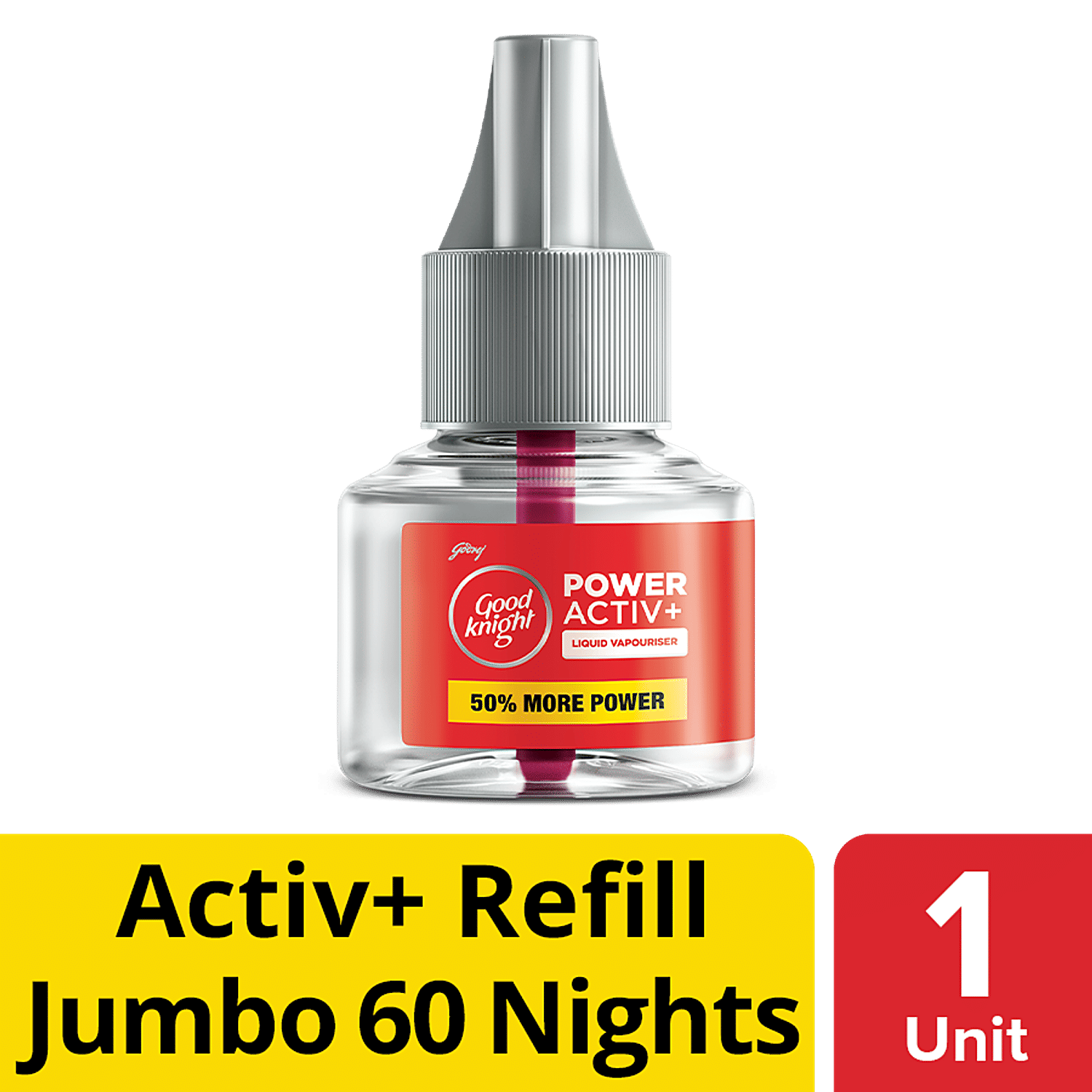 Good Knight Power Activ+ Liquid Vapourizer, Mosquito Repellent 60 Nights Jumbo Refill, 45Ml Jumbo Refill