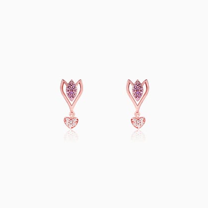 Rose Gold Blossoming Crocus Earrings