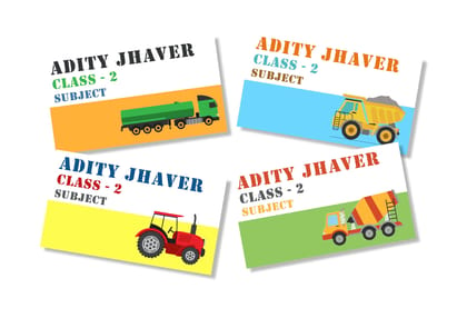 Book Labels - Trucks-12