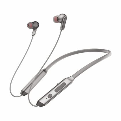 U&i Toofan Series 25 Hours Battery Backup Bluetooth Neckband and Mic Bluetooth Headset (In the Ear)-Silver