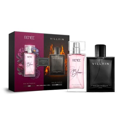 RENEE x VILLAIN Eau De Parfum Premium Fragrance Set, Bloom 50ml & Classic 100ml