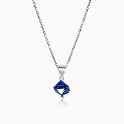 Silver Mystic Prism Pendant with Box Chain