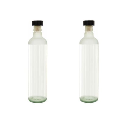 Ellementry Frosty Glass Bottle 750ML, BPA Free, Set of 2, Stylish for Home/Office.-Ellementry Frosty Glass Bottle 750ML, Set of 2 | BPA Free | Stylish Water/Milk/Wine Bottle for Home/Office | Cle