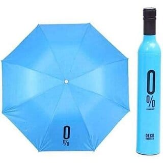 Manav Enterprises Bottle Umbrella For Rain Portable And Compact Umbrella For Travel Umbrella (Blue)