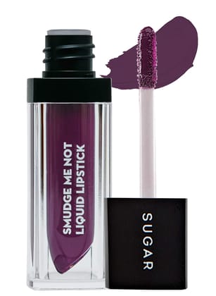 Sugar Cosmetics Smudge Me Not Liquid Lipstick Matte Long Lasting- 19 Jet Set Violet (Magenta Purple), 4.5 ml