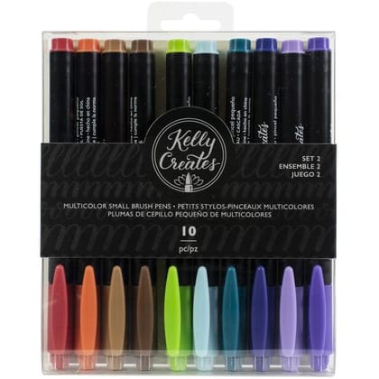 Multicolor Set 2 - Kelly Creates Small Brush Pens 10/Pkg