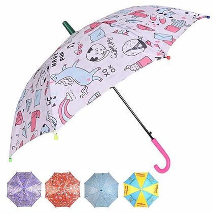 Fendo Kids theme 17 Inch Random design stylish umbrella for girls and boys Umbrella (Mix colour)