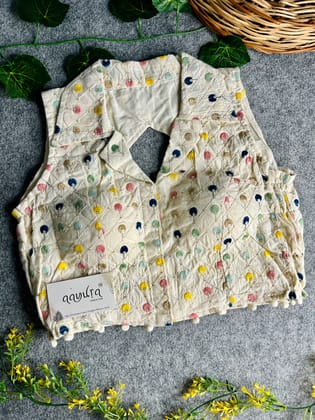 Khadi Stretchable Blouse-Free size