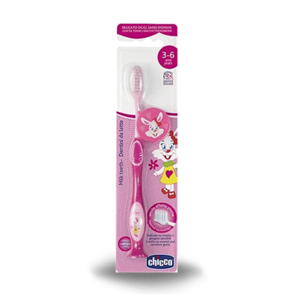Chicco Kids Toothbrush - Pink, 3Y-6Y, 1 Unit