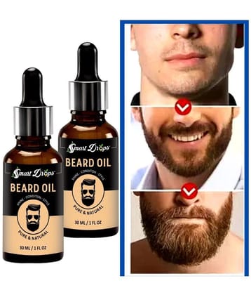 Smartdrops - 30mL Promotes Beard Growth Beard Oil ( Pack of 2 )