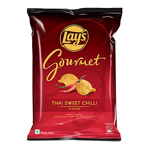 Lays Gourmet Potato Chips - Thai Sweet Chilli, Crispy, 55 g