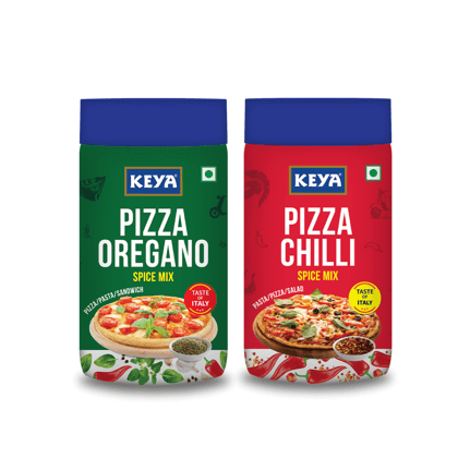 Keya Pizza Seasoning Combo | Italian Pizza Oregano 80gm | Italian Pizza Chilli 70gm | Seasonings For Pizza & Pasta| Premium All Natural & Healthy Italian Spice Blend for Pizza, Pasta | Sprinkler 