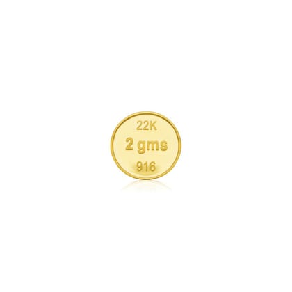 Dvara SmartGold Gold Coin Round (22K) 2 Gms