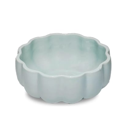 Scalloped Ceramic Serving Bowl | 900 ml Marine