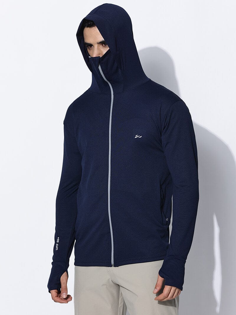 Sunscreen Jacket 2.0 - Advanced Protection from Sun & Pollution-Navy / S
