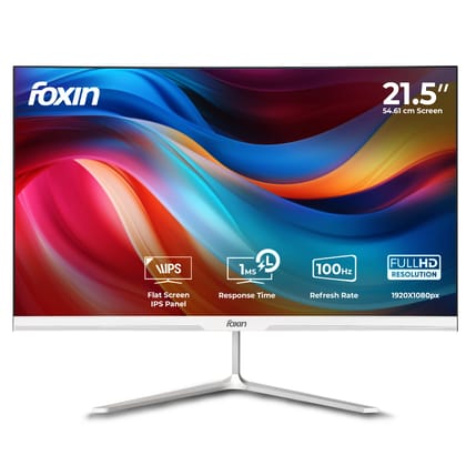 Foxin 21.5 Inch Full HD LED Monitor (1920 x 1080) Elite Series | IPS Panel | 100Hz | TRUE PIXEL | Anti-Glare & Flicker Free | Bezel-Less | 16.7 Million Colors | 3 Years Warranty-ELITE 22" Monitor