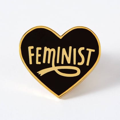 Feminist Heart Shaped Enamel Pin