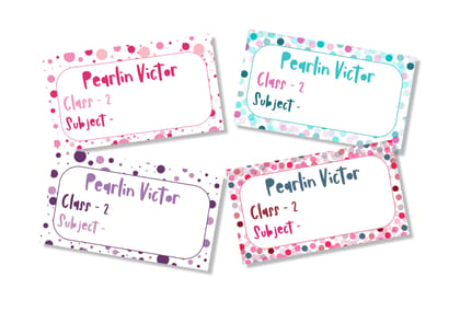 Book Labels - Polka Party-12