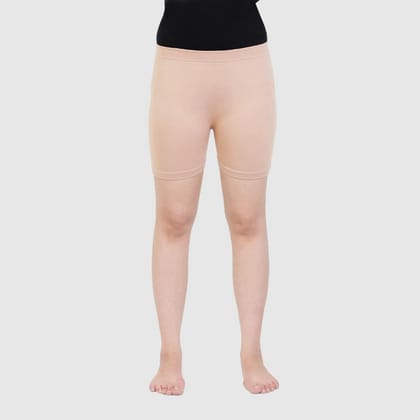 Women Plain Seamless Cycling Shorts - Skin