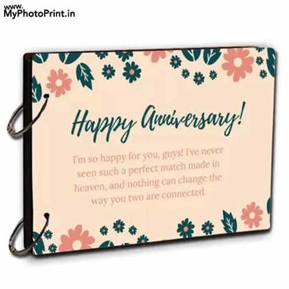 Personalized Happy Anniversary Photo & Message Memory Scrapbook